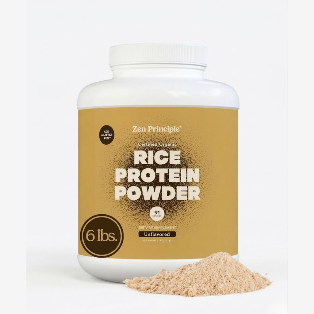 Αρχή Zen Οργανική πρωτεΐνη καφέ ρυζιού 6 LB. USDA Certified Organic. Χωρίς γεύση. Μη ΓΤΟ. Βέγκαν.