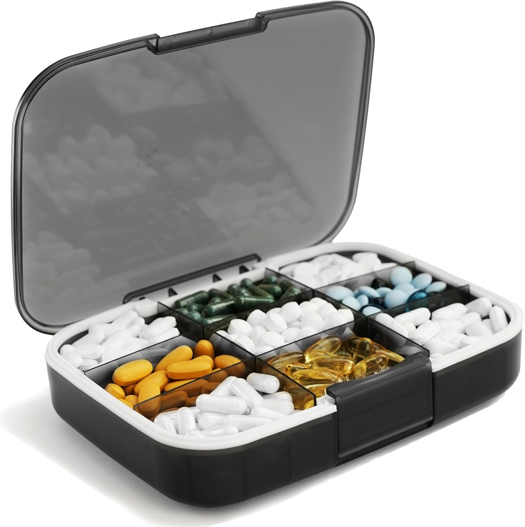 Extra Large Pill Organizer Jumbo Medicine Organizer Box with Labels Pill Case Μεγάλη Χωρητικότητα Φορητό Pill Dispenser Ταξιδιωτικός κάτοχος Χάπια Υγρασία Απόδειξη Αποθήκευση Αποθήκευση Συμπλήρωμα βιταμίνης Container