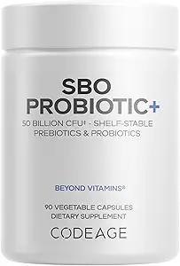 Codeage SBO Probiotics, 50 δισεκατομμύρια CFUs ανά υπηρεσία, Multi Strain Soil Based Organizations Blend και Organic Fermented Botanical Blend, Ράφι-Stable, 90 κάψουλες