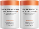 Codeage Teen Multivitamin Supplement – Daily Vitamins and Minerals for Teen Boys and Girls – Βιολογικές Ολόκληρες Φόρμουλες Τροφίμων με Ω-3 και Βιταμίνες Α έως Κ - 2 Pack