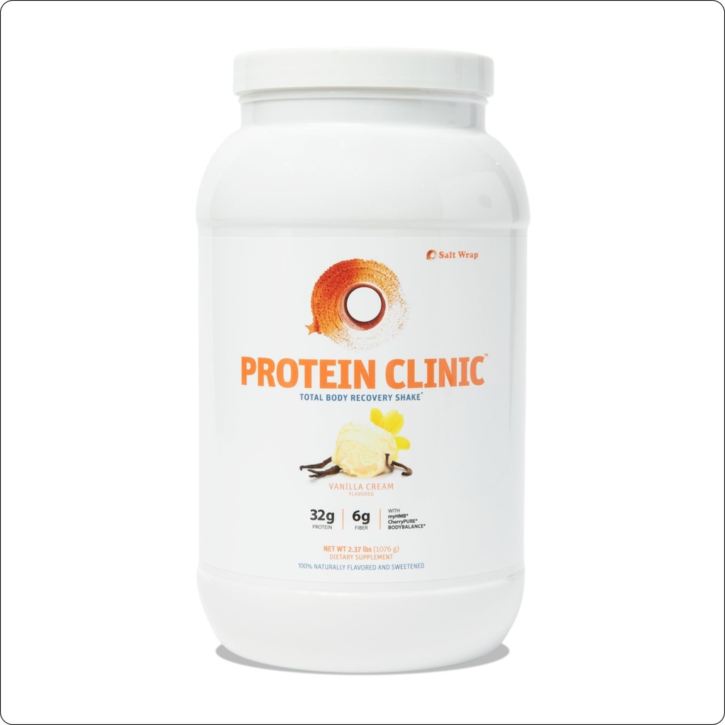AltWrap Protein Clinic - Σύνολο αποκατάστασης σώματος Shake με Collagen Peptides, HMB, Tart Cherry Extract, Pea Protein Powder Isolate, Prebiotic Fiber για αρθρώσεις Φυσικός μυοοικοδομητής & ανάκτηση - Vanilla