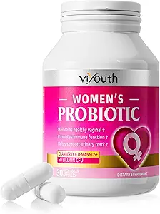 Probiotics για τις γυναίκες, 50 δις CFU, 15 Μοναδικά Strains για τις γυναίκες Cranberry Extract & D-mannose, Προώθηση Εντερική Υγεία PH Ισορροπία Κολπικά Προβιοτικά για την Digestive Υγεία - 30 Κάψουλες