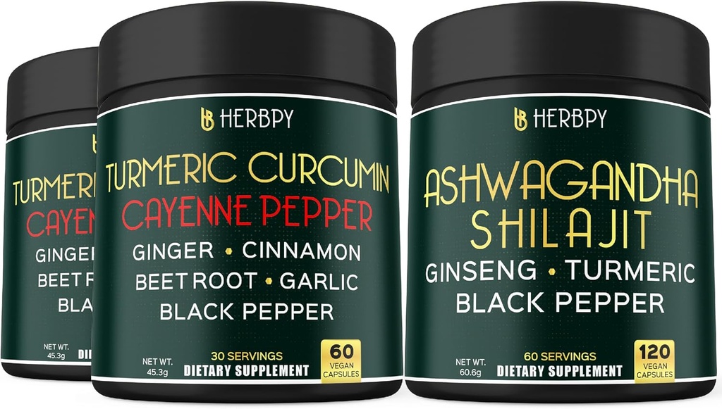 Bundle 7in1 Κουρκουμίνη & 5in1 συμπλήρωμα Ashwagandha Shilajit