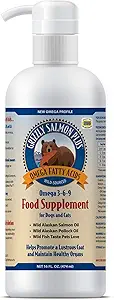 Grizzly Pet Products Salmon Plus Omega 3-6-9 Food Supplement for Dogs and Cats, 16 Ounce