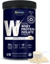 Biochem 100% Whey Isolate Protein - Natural Flavor - 12.3 Ounce, Preworkout & Immune Health - 20g Vegetarian Protein - Easily Digestible - Refreshing Taste - Keto Friendly & Easy to Mix…