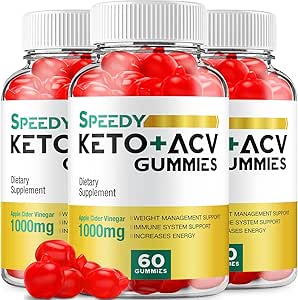 (3 Pack) Speedy Keto ACV Gummies - Advanced Formula Speedy Keto Plus ACV Gummies Apple Cider Vinegar Speedy ACV Dietary Supplement Men Women (180 Gummies)
