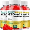 (3 Pack) Speedy Keto ACV Gummies - Advanced Formula Speedy Keto Plus ACV Gummies Apple Cider Vinegar Speedy ACV Συμπλήρωμα διατροφής Άνδρες (180 Gummies)