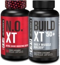 Jacked Factory N.O. XT Συμπλήρωμα οξειδίου του αζώτου (90 κάψουλες) & Build XT 50+ Daily Muscle Builder (90 κάψουλες) για μυϊκή ανάπτυξη, αντλίες, ζωτικότητα, & ανάκτηση