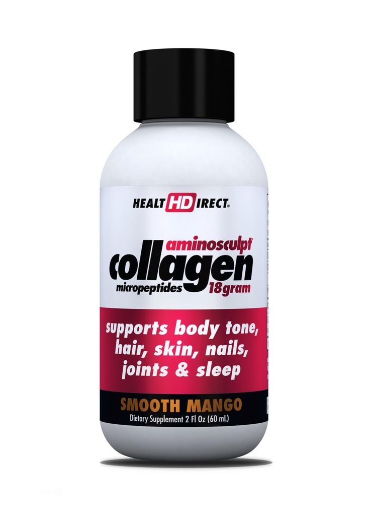 ΥΓΕΙΑ DIRECT – Medical-Grade Liquid Collagen Shots – AminoSculpt Sugar-Free – Smooth Mango – 12 Services, (12pk, 2oz Shots) – Καλό για αρθρώσεις, οστά, & ύπνο – Καλύτερα μαλλιά, δέρμα & νύχια