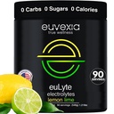Dr Ekberg euLyte Instant Hydration Electrolytes Powder Zero Sugar Carb Calorie Lemon Lime Drink Mix • 80+ Minerals Magnesium Potassium Calcium Trace Minerals • Fasting Keto Stevia • 90 Servings