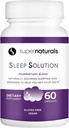 Health Sleep Solution, συμπλήρωμα ύπνου για ενήλικες, μαγνήσιο και μελατονίνη για ύπνο παρέχει φυσική υποστήριξη ύπνου, Vegan συστατικά, χωρίς γλουτένη μαγνήσιο συμπλήρωμα ύπνου, 60 κάψουλες