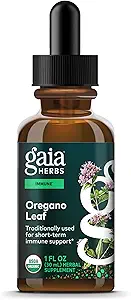 Gaia Herbs Oregano Leaf - συμπλήρωμα βοτάνων ανοσοποιητικής υποστήριξης - με εκχύλισμα φύλλων Oregano - Certified Organic - 1 Fl Oz (23 υπηρεσίες)
