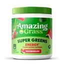 Amazing Grass Greens Blend Ενέργεια: Smoothie Mix, Super Greens Σκόνη & Plant Based Caffeine με Matcha Πράσινο Τσάι & Σκόνη Ρίζας, Καρπούζι, 30 Υπηρεσίες (Packaging May Vary)