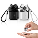 Φορητό Keychain Hill θήκη - Διακριτικό Αδιάβροχο Mini Pill Container Carrier με ισχυρά Carabiners για Pocket Purse Τσάντες Ταξιδιών - Αλουμινίου Κράμα Pill Fob κουτί για την ιατρική κοσμήματα - 2 Pack