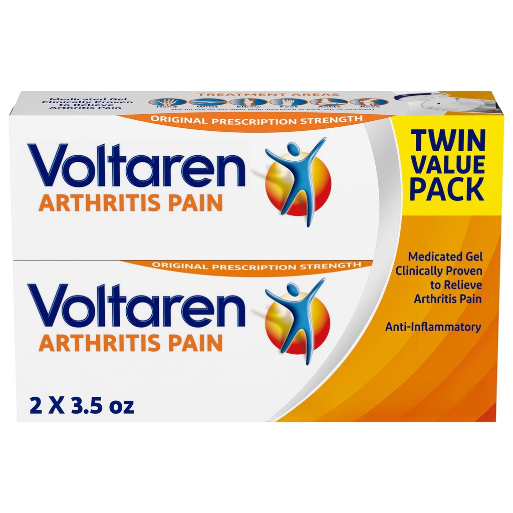 Voltaren Αρθρίτιδα Πόνος Gel για Ισχυρή Επίκαιρη Αρθρίτιδα Πόνος Ανακούφιση με Δικλοφενάκη - NEW Easy Open Cap - 100 g x 2