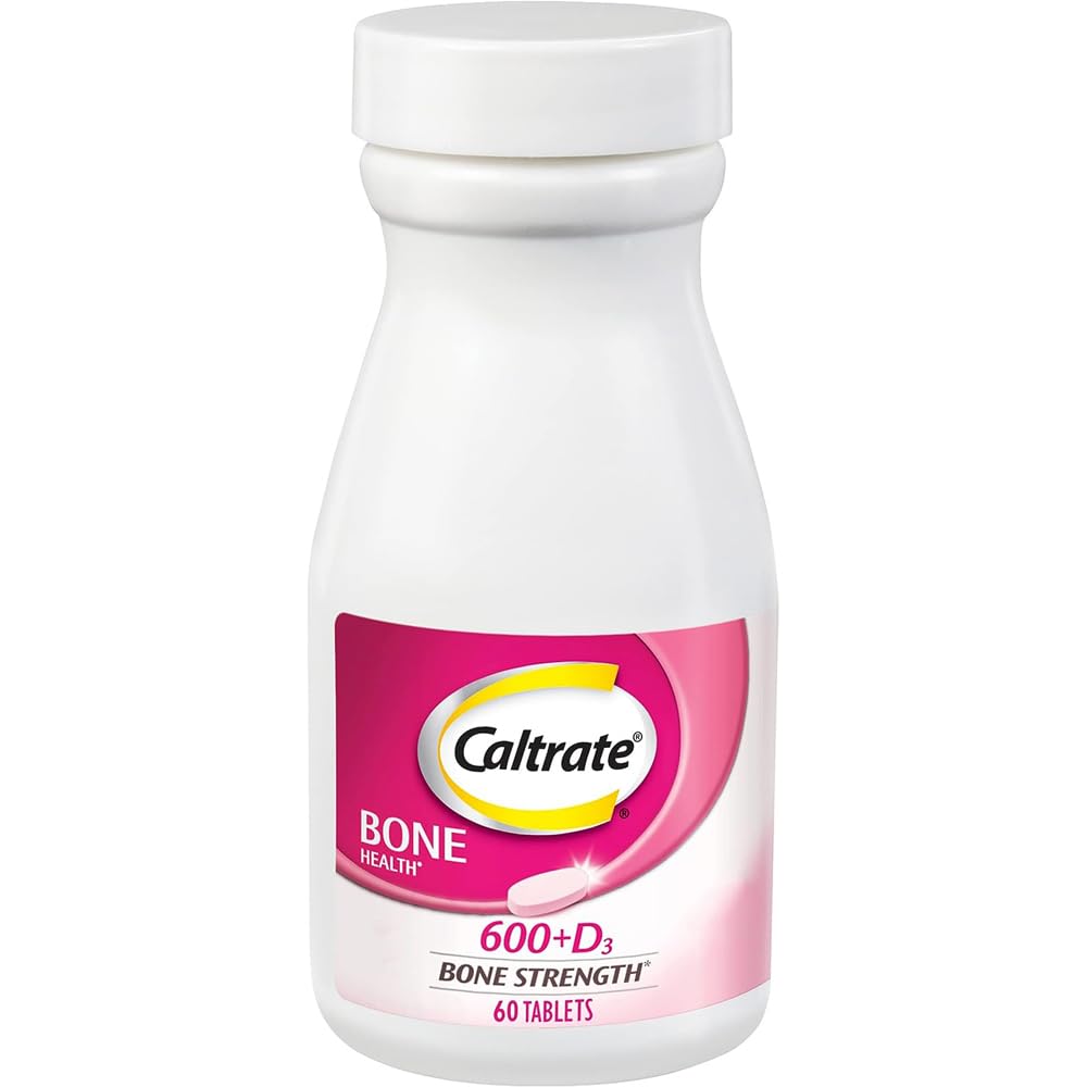 Caltrate 600 Plus D3 Calcium and Vitamin D Supplement Tables, Συμπληρώματα Υγείας των Οστών για Ενήλικες - 60 Count