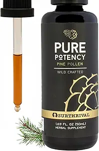 Surthrival: Pine Pollen Pure Potency Extract (1,69 fl oz), Αυξημένη Σταμίνα, Ισορροπία ορμονών, Ενέργεια & Αντοχή Αποκατάσταση