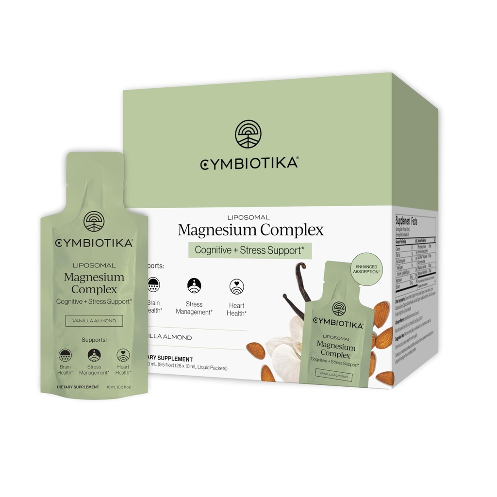 CYMBIOTIKA Λιποσωμικό Μαγνήσιο L-Θρεονικό 1300 mg – Μαγνήσιο υψηλής απορρόφησης για την υγεία του εγκεφάλου, τη μνήμη, το Focus & το στρες Υποστήριξη – Προάγει την ψυχική σαφήνεια και την ισορροπία διάθεσης, Κατασκευασμένο στις ΗΠΑ, 1 μήνα προσφοράς