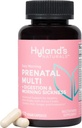 Hyland's Easy Morning Prenatal Multivitamin and Digestive Health and Morning Sickness Relief, 60 Vegan Capsules with Folate, Choline, Zinc, Ginger Root, Prebiotics and Algae DHA