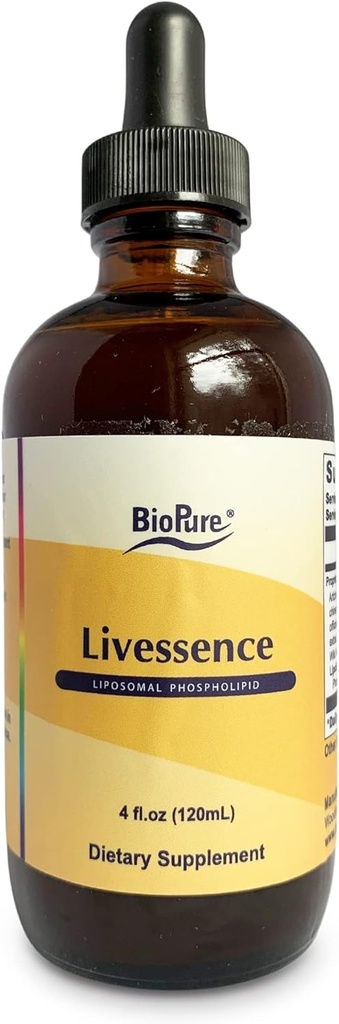 BioPure Livessence Βότανο Tin Ισχυρό μείγμα 6 Βοτανικών Εκχυλίσματα & Λιποσώματα για την υποστήριξη του ήπατος, της χοληδόχου κύστης, της ορμονάς και της μικροβιομετρίας Ισορροπία, Detox, Gut Υγεία, και συνολική ευεξία – 4 fl oz