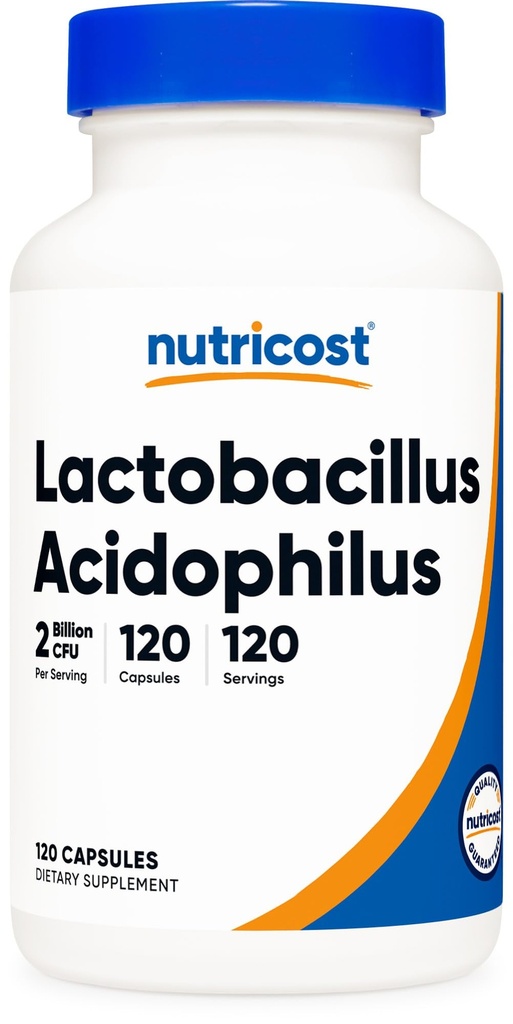 Nutricost Lactobacillus Acidophilus 2 Δισεκατομμύρια CFU ανά υπηρεσία (120 κάψουλες)