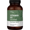Vegan Vitamin D3 5000 eu Συμπλήρωμα - Αγνή, υψηλής ισχύος συμπληρώματα για ανοσοποιητική υγεία & ισχυρή υποστήριξη οστών - Βιταμίνη D 5000 eu - 120 κάψουλες, 4-μηνιαία προσφορά