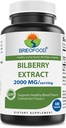 Bilberry Extract 2000 mg per Serving 180 Capsules