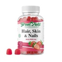 Greenfield Διατροφές - Halal Biotin Gummies Βιταμίνη για τα μαλλιά, το δέρμα και τα νύχια, Υποστηρίζει το λιπώδη μεταβολισμό, την ανάπτυξη των μαλλιών, τα ισχυρά νύχια & σαφές δέρμα, Ζελατίνη δωρεάν, μη-GMO, και γλουτένη δωρεάν - 90 Gummies