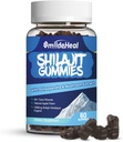 Shilajit Gummies 1000 MG, Organic Shilajit Supplement, 85+ Trace Minerals, με Ashwagandha, Mushroom - Ενέργεια, Εγκέφαλος, Ανοσία Υποστήριξη, για άνδρες και γυναίκες - 60 κόμης