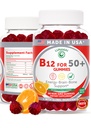 Lunakai ΗΠΑ Φτιαγμένη βιταμίνη B12 Gummies για ενήλικες 50+, μη ΓΤΟ B12 για την ενέργεια & την ζωτικότητα Boost, Delicious Orange Flavor, 60ct