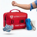 First Aid Kit 346 Piece with Tourniquet, Trauma Kit for Home Car Travel | Physician-Designed, Waterproof Organized Case, Sterile Gauze, CPR Mask, Flashlight, For Camping Hiking Boating Office