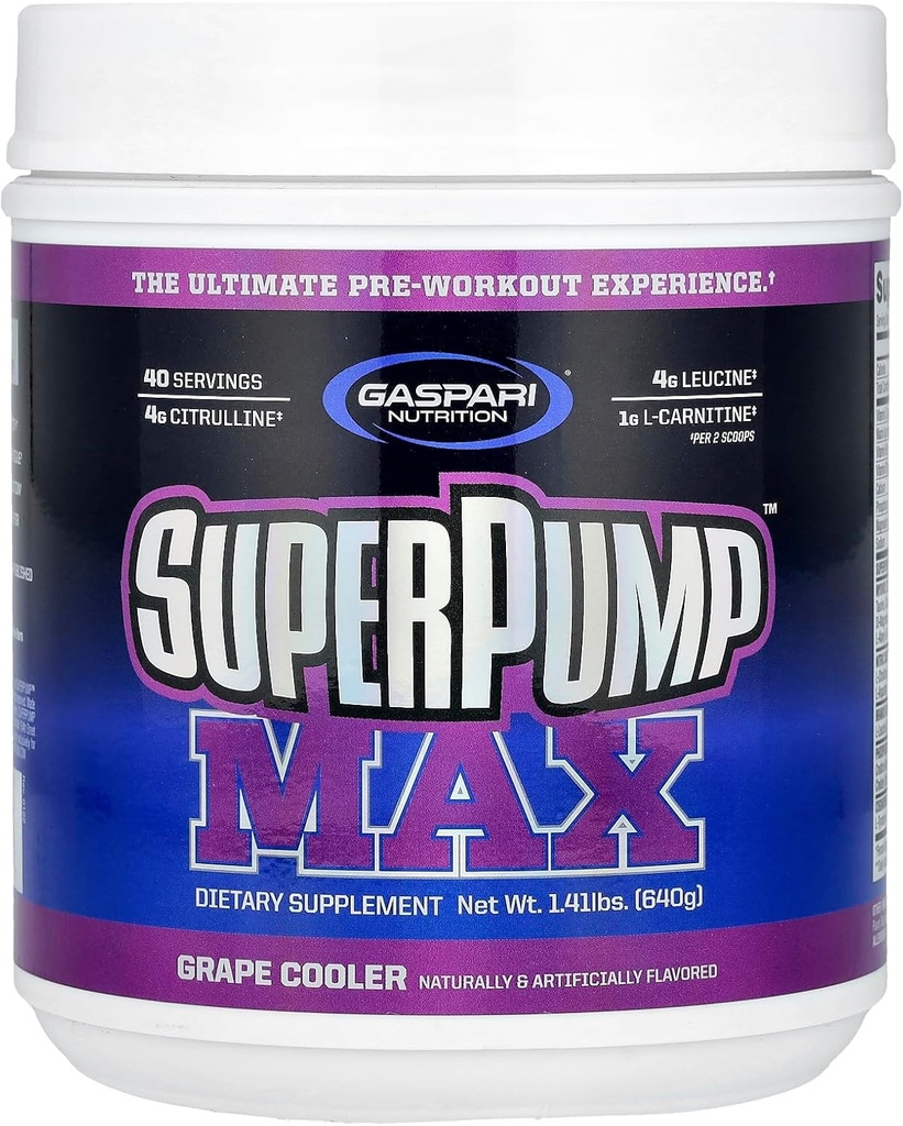 Διατροφή Gaspari SuperPump Max, Ψύξη σταφυλιών, 1.41 lbs (640 g)