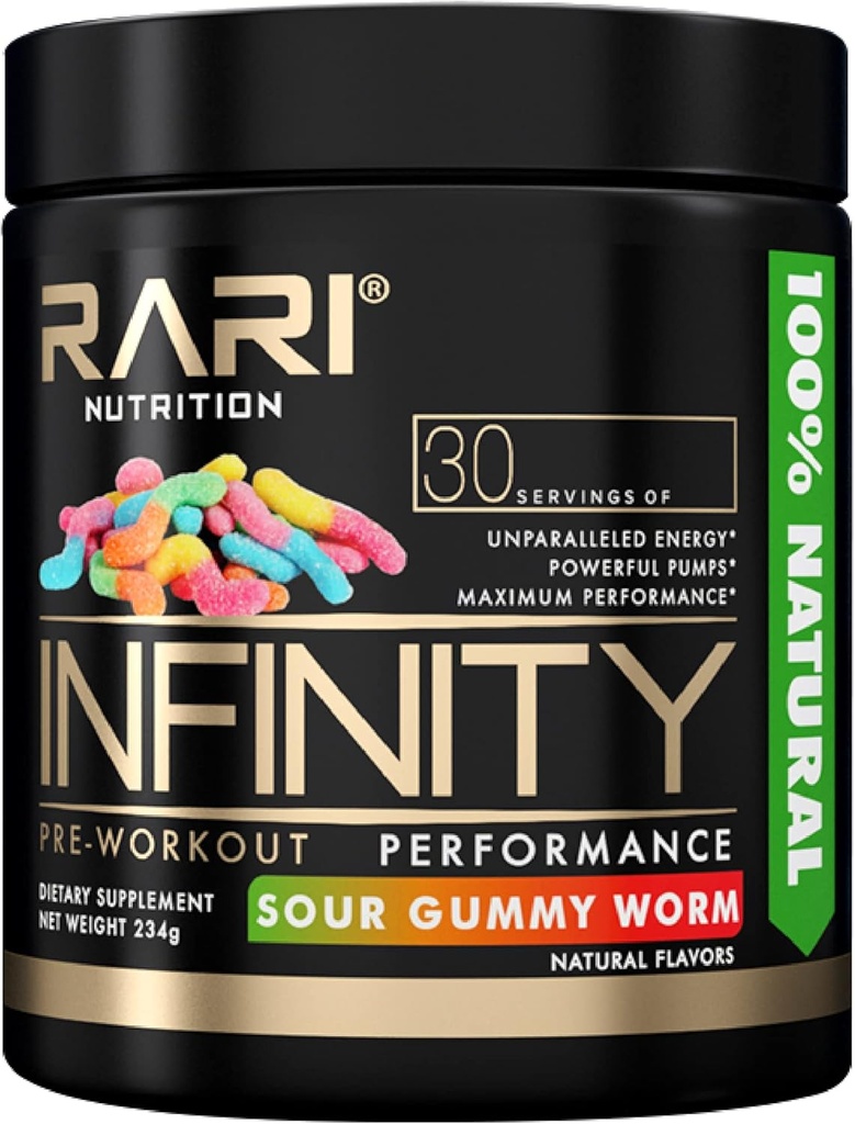 ΕΥΘΥΝΗ - 100% Φυσική Preworkout σκόνη για την ενέργεια, Focus, και την απόδοση - Άνδρες και γυναίκες - Vegan και Keto Φιλικό - Δεν Creatine - 30 εξυπηρετούν (Sour Gummy Worm)