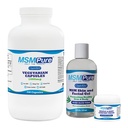 KALA HEALTH MSMPure Starter Bundle with MSM Capsules 250 Count, MSM Muscle & Joint Cream 2oz and MSM Gel with Organic Aloe 8oz