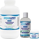 KALA Health MSMPure Starter Bundle με κάψουλες MSM 250 Count, MSM Muscle & Joint Cream 2oz και MSM Gel με οργανική αλόη 8oz