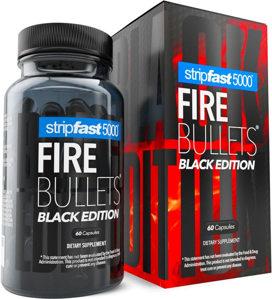 stripfast5000 Fire Bullets Black Edition Max Strength for Women and Men - Συσκευασία του 1