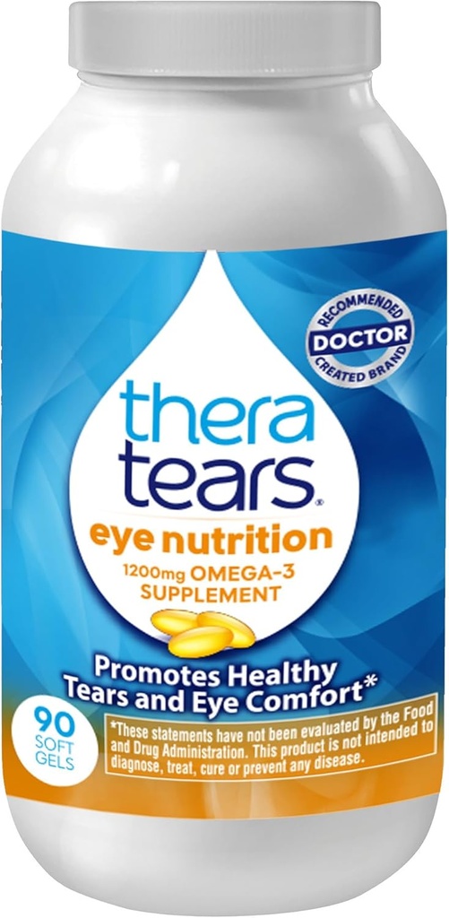 TheraTears Omega 3 συμπλήρωμα, 1200mg, 90 ct (πακέτο του 1)