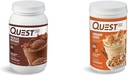 Quest Nutrition Chocolate Milkshake Protein Powder, 22g Protein, 1g Sugar, Low Carb, Gluten Free, 3 Pound, 43 Servings & Cinnamon Crunch Protein Powder, 20g Protein, 2g Net Carb, 1g Sugar