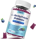 L-Methylfolate Gummies με Methyl B12 - Empower Mood, Βελτιστοποιήστε το Brain Health & Fortify ανοσοποιητικό σύστημα. Με άρωμα βατόμουρο 60 μέτρα.