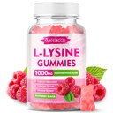 L-Lysine 1000mg Gummies, Lysine συμπλήρωμα για ενήλικες & παιδιά, Essential Amino Acid συμπλήρωμα για τα χείλη & στοματική υγεία, ενίσχυση ανοσοποιητικό & κολλαγόνο & ασβέστιο, ζάχαρη-ελεύθερο, σμέουρο άρωμα, 60 Count