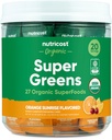 Nutricost Organic Super Greens (Orange Sunrise Flavored) 20 Stickpacks - Χωρίς γλουτένη, Μη ΓΤΟ