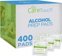 Care Touch Alcohol Wipes Individually Wrapped - Prep Pads με 70% ισοπροπυλική αλκοόλη, Μεγάλη για το σπίτι, Ιατρικές & πρώτες βοήθειες Σετ αποστειρωμένα, Αντισηπτικά 2-Ply Swabs 400 Count