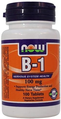Τώρα Τρόφιμα: B-1 Νευρικό Σύστημα Υγεία 100 mg, 100 δισκία (6 συσκευασία)