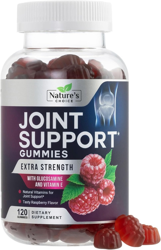 Κοινές Gummies Υποστήριξη επιπλέον δύναμη Glucosamine Gummy συμπλήρωμα με βιταμίνη Ε - Φυσικό Cartilage & Κοινή Υγεία & Ευελιξία Υποστήριξη, καλύτερη υποστήριξη Glucosamine Chew για άνδρες & γυναίκες - 120 Gummies