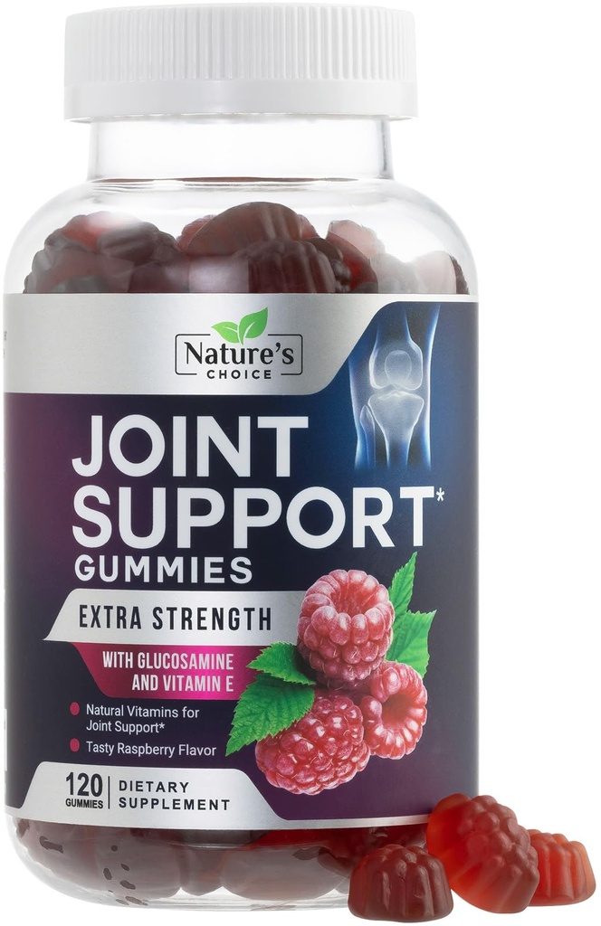 Κοινές Gummies Υποστήριξη επιπλέον δύναμη Glucosamine Gummy συμπλήρωμα με βιταμίνη Ε - Φυσικό Cartilage & Κοινή Υγεία & Ευελιξία Υποστήριξη, καλύτερη υποστήριξη Glucosamine Chew για άνδρες & γυναίκες - 120 Gummies