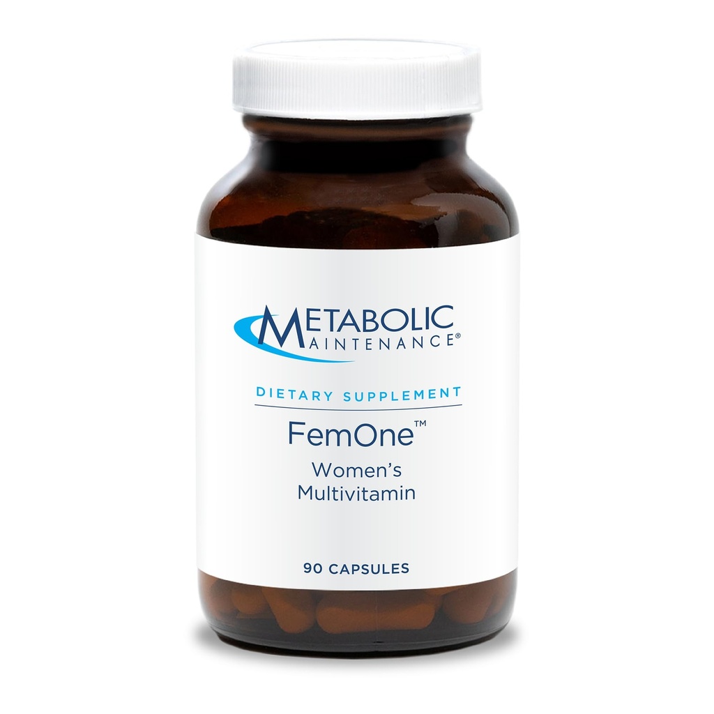 Μεταβολική Συντήρηση FemOne - Πολυβιταμίνη γυναικών με Βιοδιαθέσιμο σίδηρο, ενεργό φολικό, B12, Αντιοξειδωτικά, Βιταμίνη D + Βιοτίνη, Υποστήριξη για την Αναπαραγωγική + Ανοσολογική Υγεία (90 Κάψουλες)