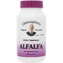 Christopher's Original Formulas Alfalfa Leaves | 100 Vegetarian Capsules | Pure Herbal Single in Vegetable Capsules | Non-GMO & Plant-Based