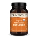 Dr. Mercola Organic Fermented Turmeric - 370 mg Fermented Turmeric - High-Bioavailability Curcuminoids - USDA Organic, Non-GMO, Gluten-Free & Soy-Free - 60 Capsules (30 Servings)