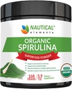 Premium USDA Organic Spirulina Powder - Organic Spirulina of Blue Green Algae from California & Hawaii – 100% Χορτοφαγική & Vegan, Μη-ΓΤΟ, Μη-Εργασμένη – Το καλύτερο Πράσινο Superfood για Smoothies!