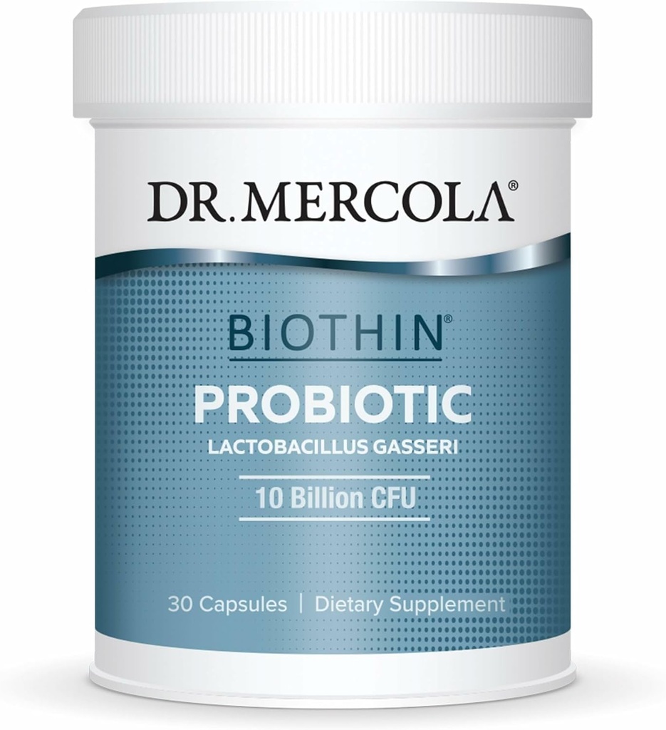 Dr. Mercola Biothin Probiotic - Digestive Health Supplement - Υποστηρίζει υγιή Μεταβολισμός - GMO-free, Gluten-free & Soy-free - 30 κάψουλες καθυστέρησης-απέλασης (30 υπηρεσίες)